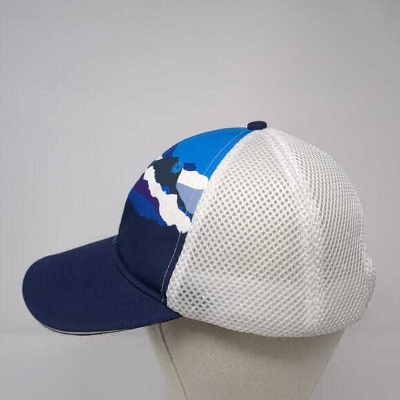 Headsweats Snapback Trucker Cap Blue One Size Adjustable Mesh Back Polyester - Picture 3 of 9